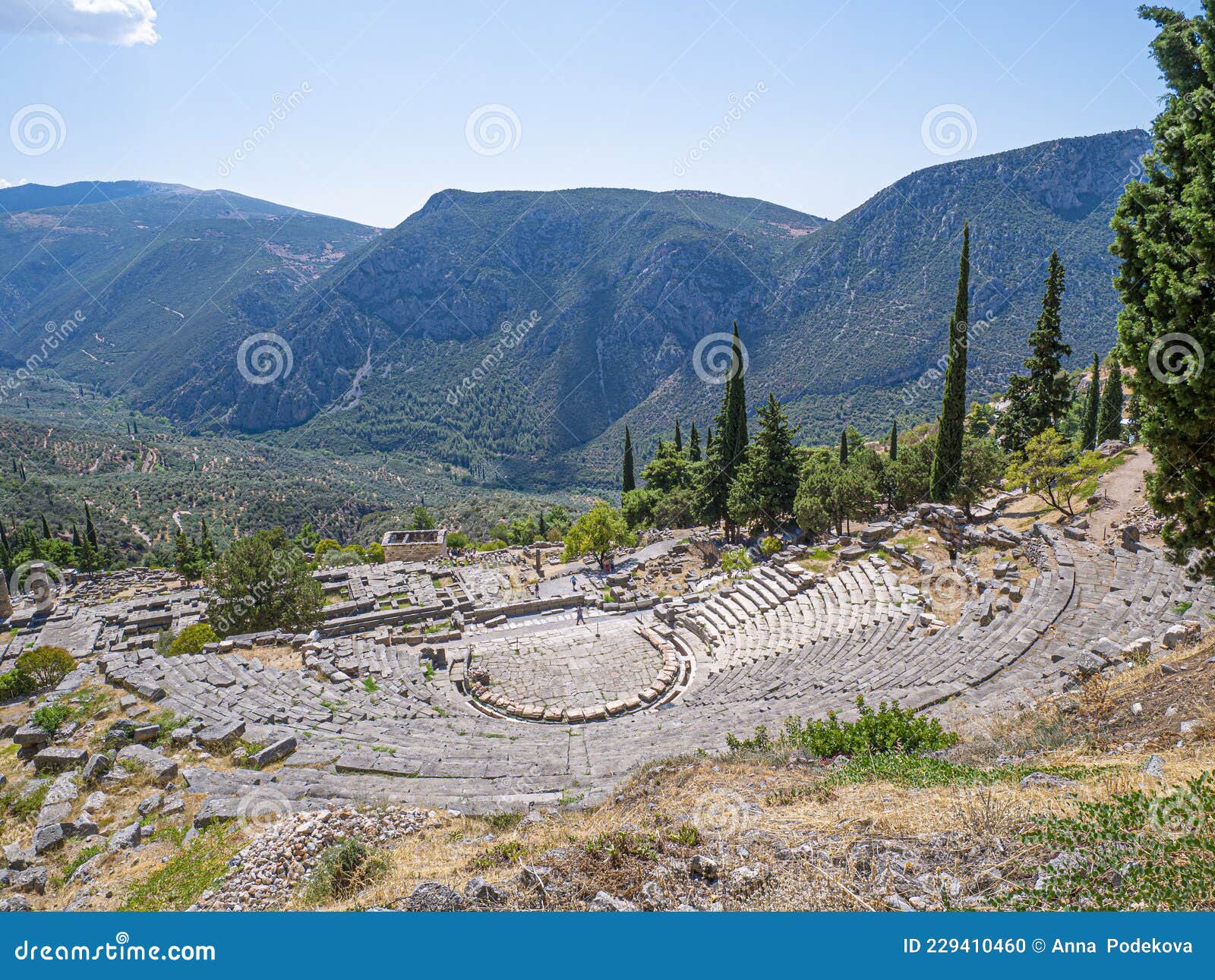 ancient delfi excavations in greece.